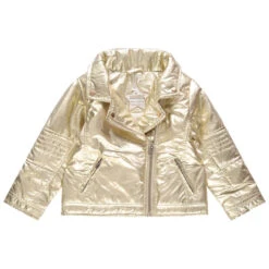 Perfecto Métallisé à Rivets Dorés Et Poches Zippées