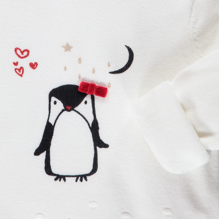 Pull En Tricot Print Pingouin Et Touches De Paillettes Pour Bébé Fille 3 Pull En Tricot Print Pingouin Et Touches De Paillettes Pour Bébé Fille – Image 3