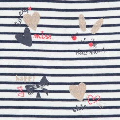 Ensemble Avec Tunique Rayée Et Legging Pour Bébé Fille 6 Ensemble Avec Tunique Rayée Et Legging Pour Bébé Fille -Orchestra HI018H BLF 3 X