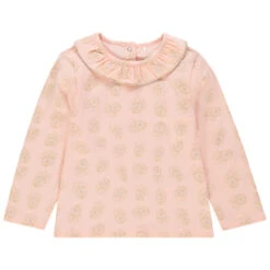 T-shirt Manches Longues à Col Volanté Et Imprimé Minnie Disney