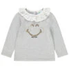Pull à Col Volanté Et Smiley Baby En Sequins
