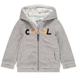 Gilet à Capuche Broderie Smiley Baby Pour Bébé Fille