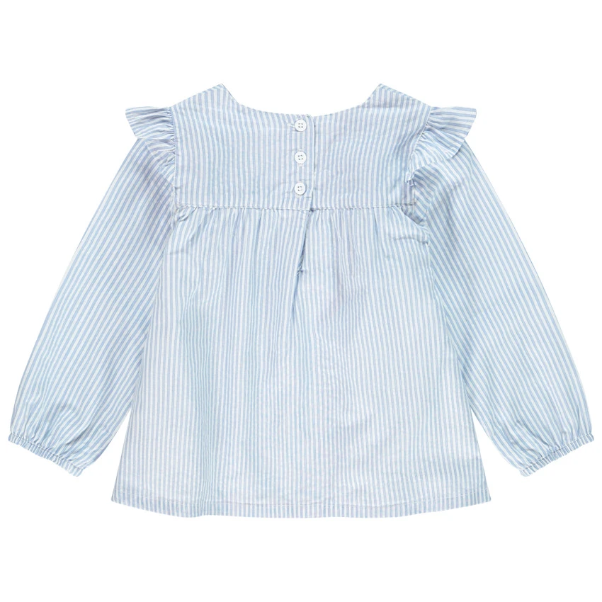 Tunique Manches Longues En Coton à Rayures Et Motifs Brodés 2 Tunique Manches Longues En Coton à Rayures Et Motifs Brodés – Image 2