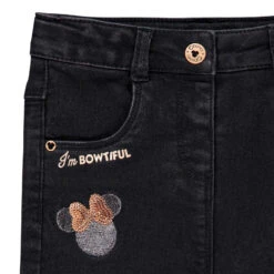 Jean Noir Pour Bébé Fille Badge Minnie Disney -Orchestra HI019Z NOI 3 X