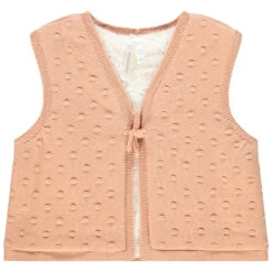 Gilet Serveur En Tricot Doublé Sherpa Pour Bébé Fille