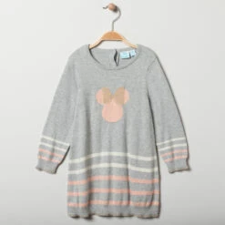 Robe Manches Longues En Tricot Motif Minnie Disney Pour Bébé Fille