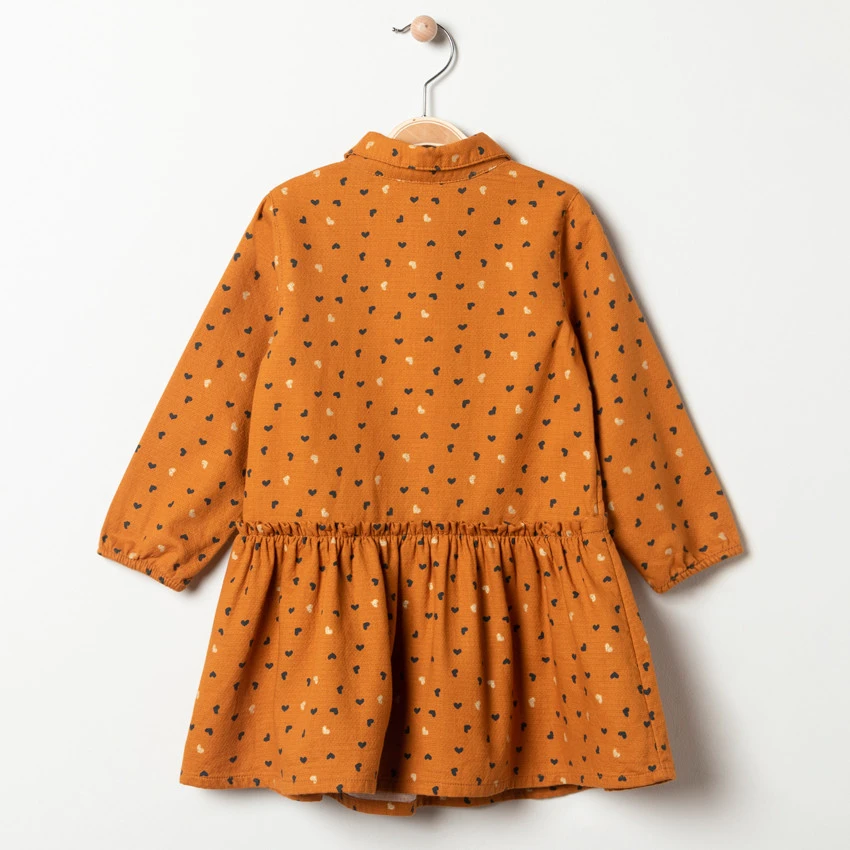 Robe Manches Longues Camel Imprimée Pour Bébé Fille 2 Robe Manches Longues Camel Imprimée Pour Bébé Fille – Image 2