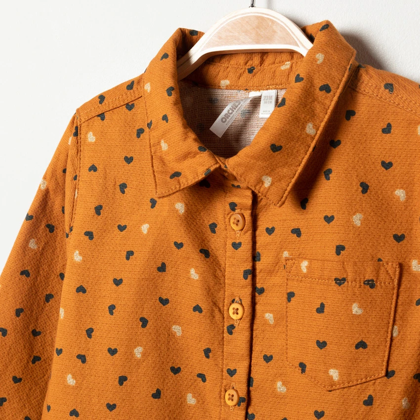 Robe Manches Longues Camel Imprimée Pour Bébé Fille 3 Robe Manches Longues Camel Imprimée Pour Bébé Fille – Image 3