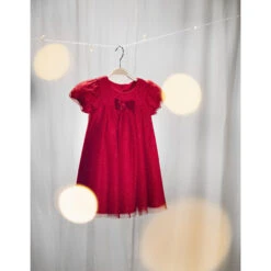 Robe De Fêtes Rouge En Tulle Et Paillettes Pour Bébé Fille -Orchestra HI01BN RGM 10 X