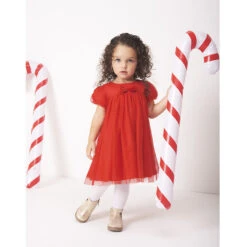 Robe De Fêtes Rouge En Tulle Et Paillettes Pour Bébé Fille