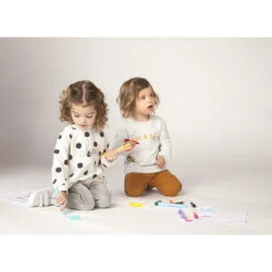 Sweat En Molleton à Pois Et Texte Brodé Pour Bébé Fille -Orchestra HI01BY ECR 12 X