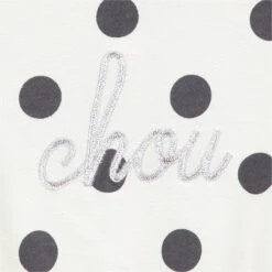 Sweat En Molleton à Pois Et Texte Brodé Pour Bébé Fille -Orchestra HI01BY ECR 3 X