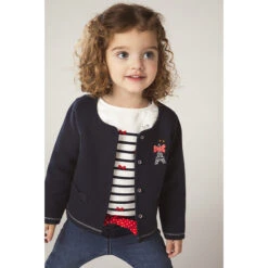 Gilet En Maille Avec Noeud Pour Bébé Fille -Orchestra HI01CF BLF 10 X