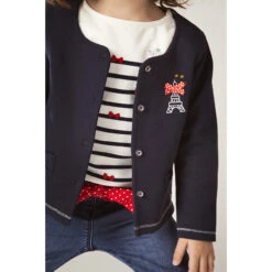 Gilet En Maille Avec Noeud Pour Bébé Fille -Orchestra HI01CF BLF 12 X