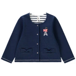 Gilet En Maille Avec Noeud Pour Bébé Fille