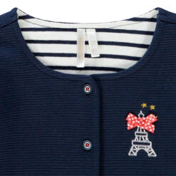 Gilet En Maille Avec Noeud Pour Bébé Fille -Orchestra HI01CF BLF 3 X