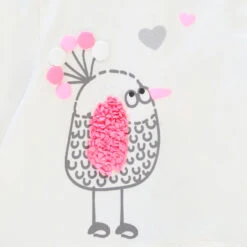 Tunique Manches Longues Print Oiseau Pour Bébé Fille -Orchestra HI01CK ECR 3 X