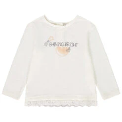 T-shirt Manches Longues à Message Pour Bébé Fille