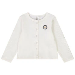 Gilet En Maille Côtelée Pour Bébé Fille