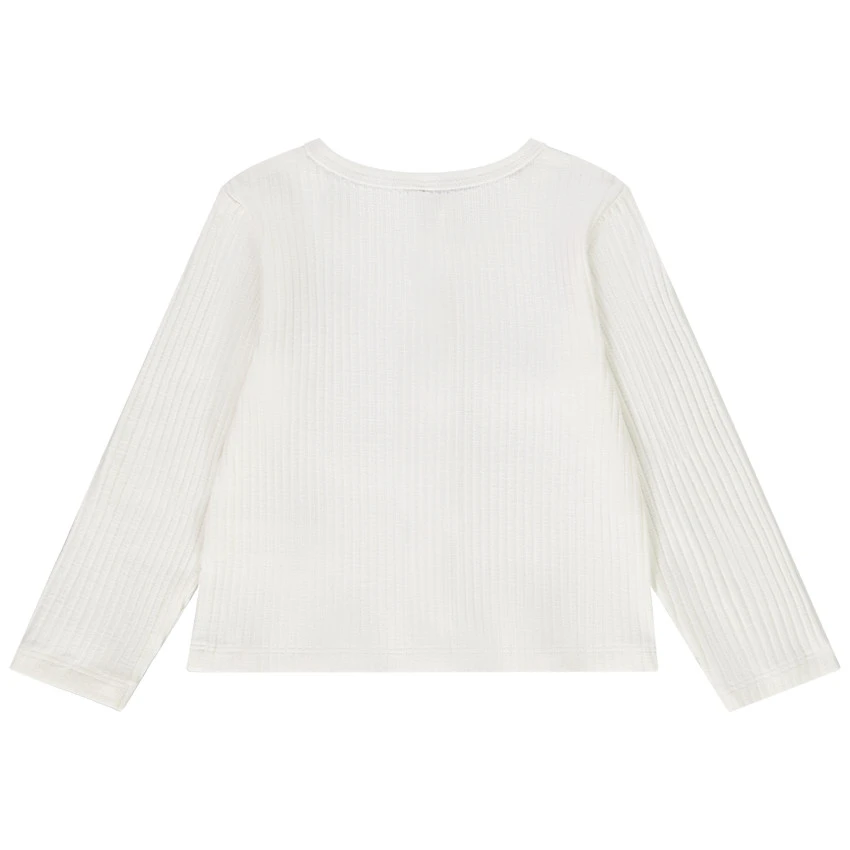 Gilet En Maille Côtelée Pour Bébé Fille 2 Gilet En Maille Côtelée Pour Bébé Fille – Image 2