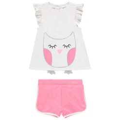 Ensemble De Plage Print Hibou Pour Enfant Fille