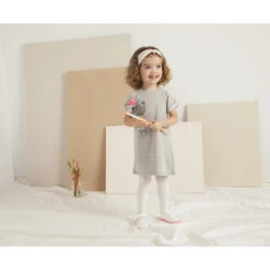 Robe Maille En Manches Courtes Pour Bébé Fille -Orchestra HI01D7 GRC 11 X