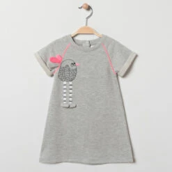 Robe Maille En Manches Courtes Pour Bébé Fille