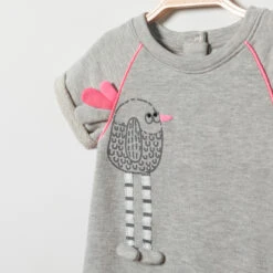 Robe Maille En Manches Courtes Pour Bébé Fille -Orchestra HI01D7 GRC 3 X