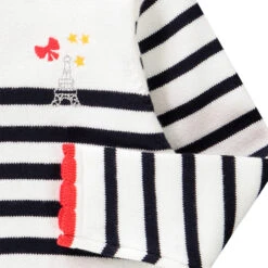 Pull Marinière Avec Patch Pour Bébé Fille -Orchestra HI01DF ECR 3 X