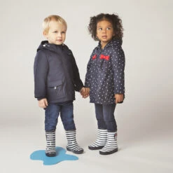 Parka Gomme à Pois All-over Pour Bébé Fille -Orchestra HI01DM BLF 11 X