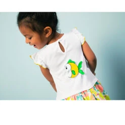 Robe 2 En 1 Imprimé Tropical Pour Bébé Fille -Orchestra HI01FH BLA 6 X