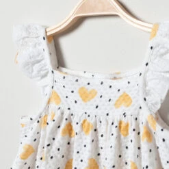 Tunique à Bretelles Imprimé Coeurs Pour Bébé Fille -Orchestra HI01FI ECR 3 X