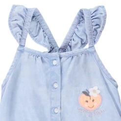 Combishort Effet Jean Pour Bébé Fille -Orchestra HI01FV BLC 3 X