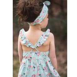 Robe à Bretelles Volantées Imprimé Fleuri Pour Bébé Fille -Orchestra HI01G3 VEC 4 X