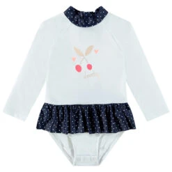 Combinaison Courte à Manches Longues Anti-UV Pour Bébé Fille