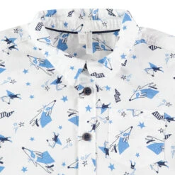 Chemise Manches Courtes à Imprimés Fantaisie All-over -Orchestra HLALSO BLA 3 X