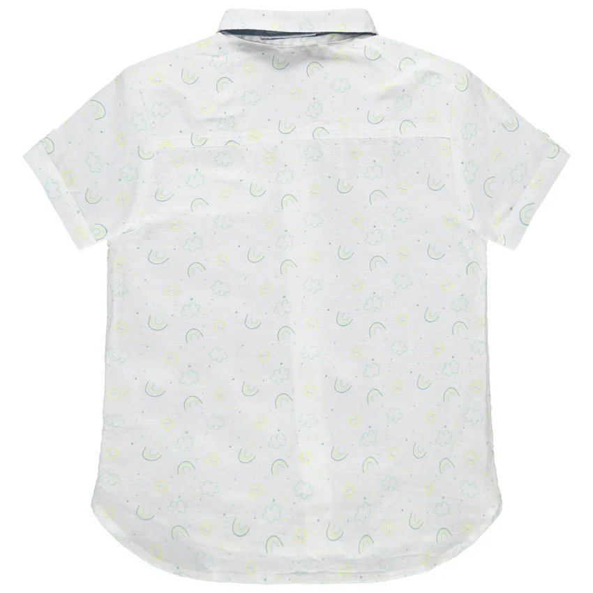Chemise Manches Courtes à Motif Imprimé All-over Et Noeud Papillon Amovible 2 Chemise Manches Courtes à Motif Imprimé All-over Et Noeud Papillon Amovible – Image 2