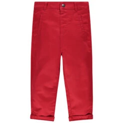 Pantalon Rouge Uni à Poche Motif Koala