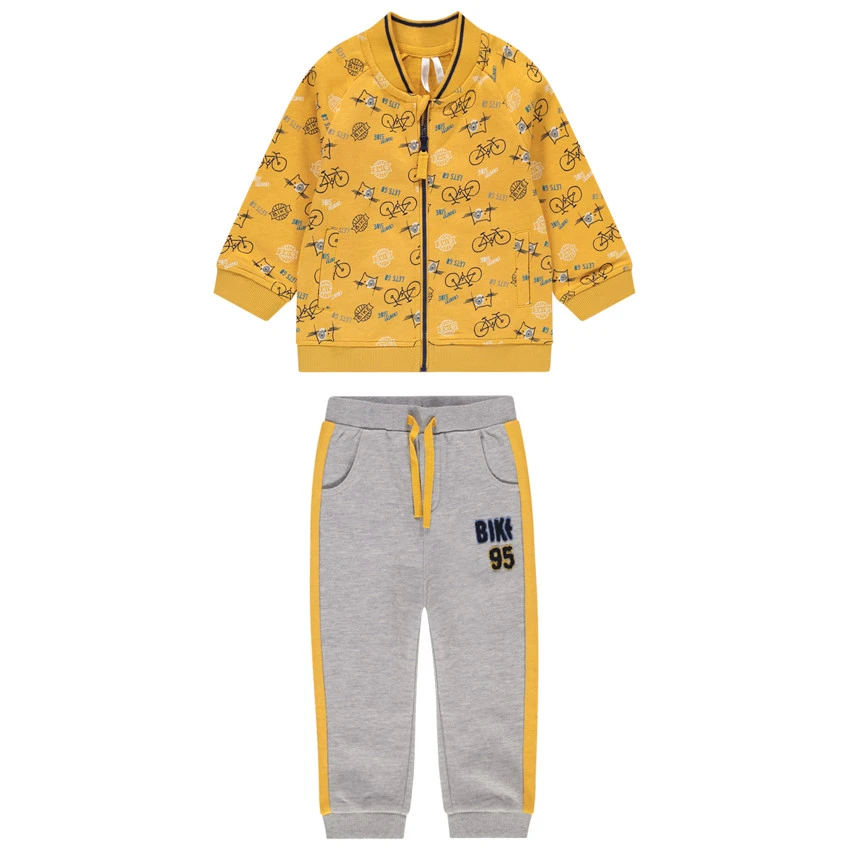 Jogging En Molleton Avec Gilet Imprimé Vélos Et Pantalon à Bandes 1 Jogging En Molleton Avec Gilet Imprimé Vélos Et Pantalon à Bandes