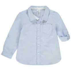 Chemise Manches Longues Unie à Poche