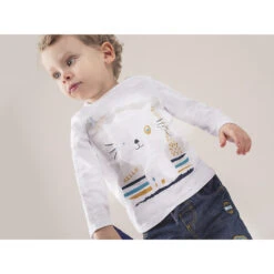 Jean Effet Used Et Crinkle à Taille élastiquée Et Badges -Orchestra HLALTJ BLM 11 X