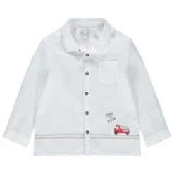 Chemise Manches Longues En Maille Fantaisie Print Camion De Pompier