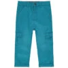 Pantalon Surteint Bleu En Toile Avec Poches