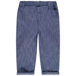 Pantalon En Maille Chinée Couleur Jean à Poches