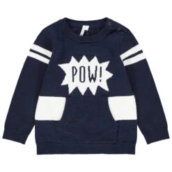 Pull En Tricot à Bandes Contrastées Et Poche Kangourou