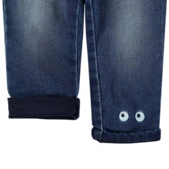 Jean Effet Used Doublé Jersey à Yeux Brodés -Orchestra HLALV7 BLF 3 X