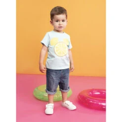 Bermuda En Jean Effet Used à Poches Pour Bébé Garçon -Orchestra HLALYE BLM 15 X