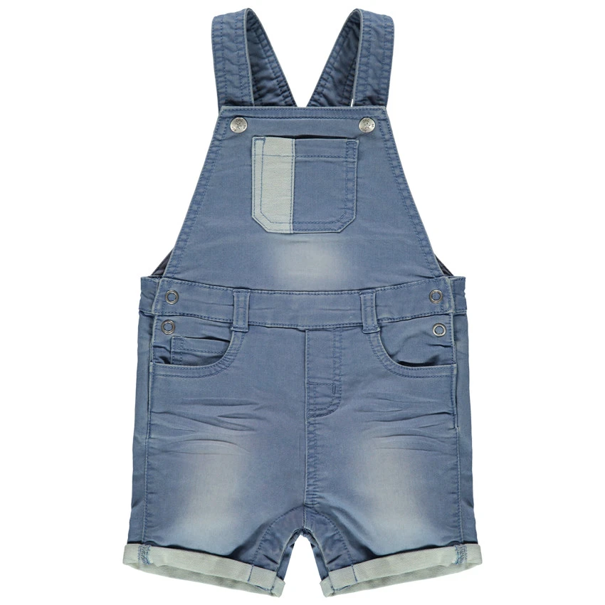 Salopette Courte En Jean Clair Effet Used 1 Salopette Courte En Jean Clair Effet Used