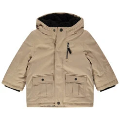 Parka à Poches Et Capuche Doublée Sherpa