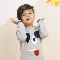 Pull En Tricot Motif Chien En Jacquard -Orchestra HLAM0D GRM 15 X